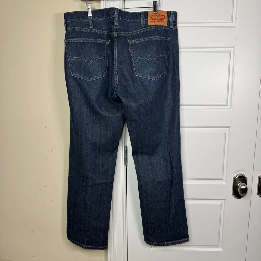 Levi's 559 Relaxed Straight Jeans Mens 38/32 (39.5/31) Dark Wash Denim Cotton
